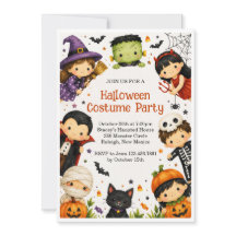 Barn Halloween kostym festinbjudan