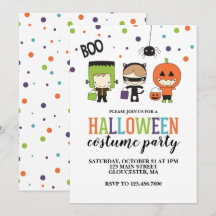 Barn Halloween kostym festinbjudan