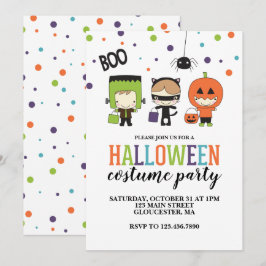 Barn Halloween kostym festinbjudan Inbjudningar