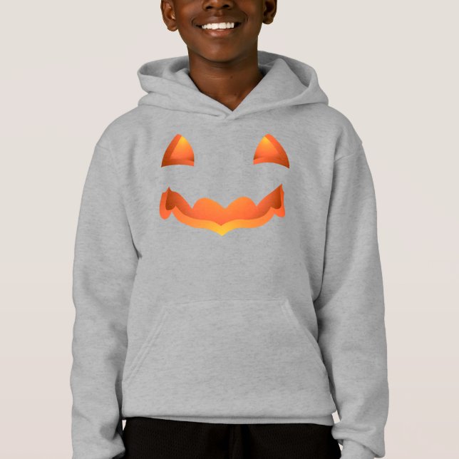 Barn Halloween Pumpkin Jack-o-lantern Sweatshirt Tee Shirt (Framsida)
