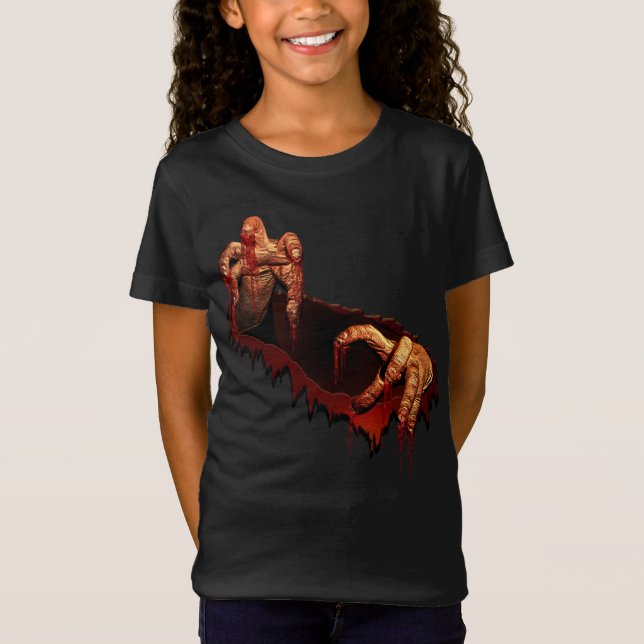 Barn Halloween Shirt Costume Zombie Sweatshirt Tee (Framsida)