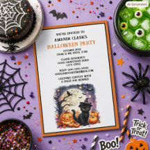 Barn Halloween Söt Svart Katt Pumpa Festa