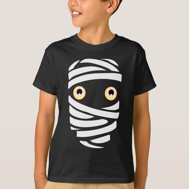 Barn Halloween T-Shirt Mummy Barn Tee Shirts (Framsida)