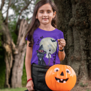Barn Halloween top Witches black cat Kids T Shirt