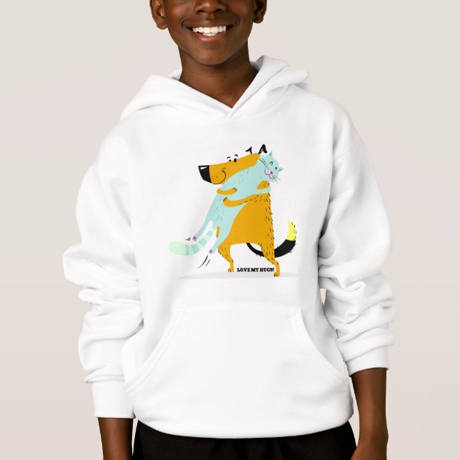 Barn Hanes ComfortBlend Hoodie T Shirt (Framsida)