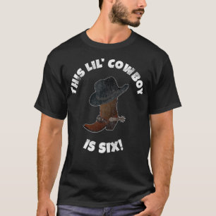 Barn här är sex på födelsedagen. t shirt