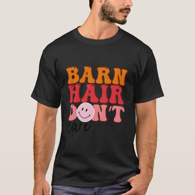 Barn Hår Spelar Ingen Roll Häst Ridning Bonde Ranc T Shirt (Framsida)
