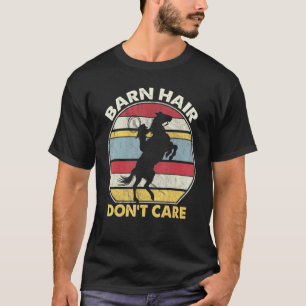 Barn Hår Spelar Ingen Roll Häst Tjej Rolig Gård Hä T Shirt