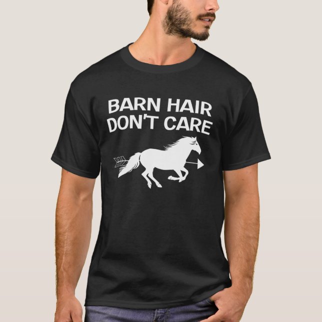 Barn Hår Spelar Ingen Roll Ryttare Häst Ridning T Shirt (Framsida)