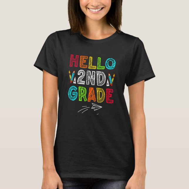 Barn Hej andra Klass andra Klass Back to school B T Shirt (Framsida)