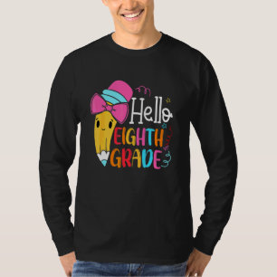 Barn Hej Åttonde Klass Söt Penna Skolan Börjar T Shirt