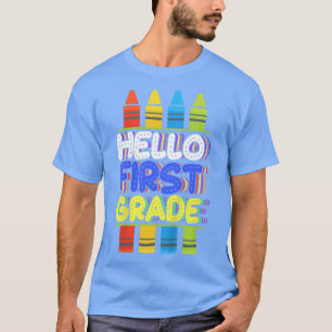 Barn Hej First Klass, hej då Kindergarten, första T Shirt
