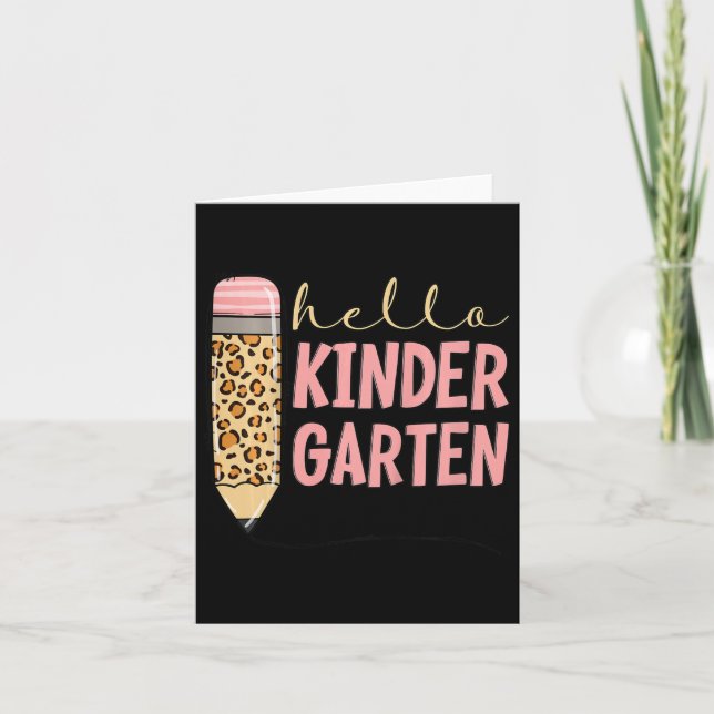 Barn Hej Kindergarten 1:a dagen av Kindergarten e Kort (Framsida)