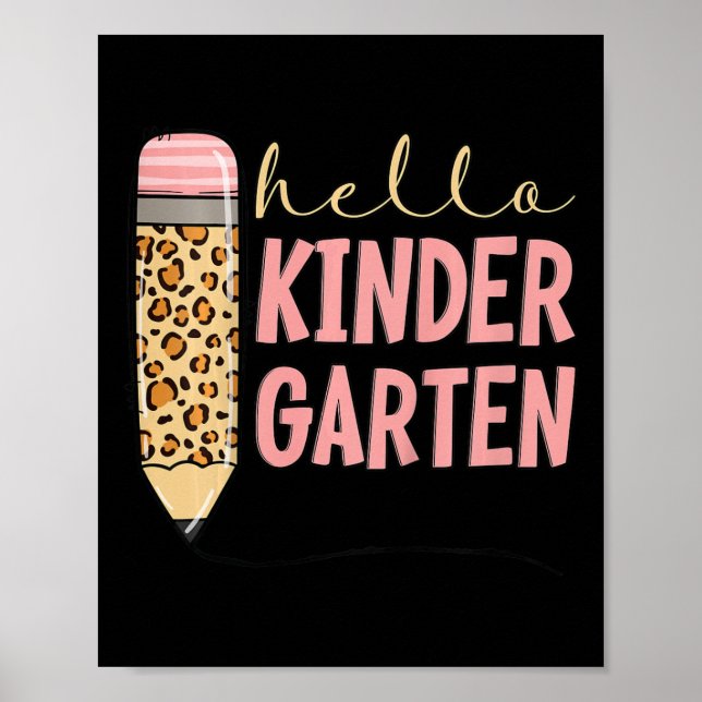 Barn Hej Kindergarten 1:a dagen av Kindergarten e Poster (Framsidan)