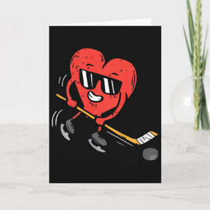 Barn Hjärt Ishockeyspelare Alla Hjärtans Dag Söt S Kort
