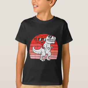 Barn Hjärtan Ridning Trex Dino Alla Hjärtans Dag S T Shirt
