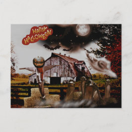 *~* Barn Hö Gömdtomte Spöklik Ande HALLOWEEN Unik Vykort
