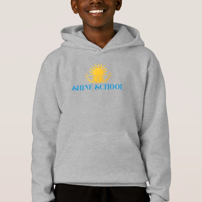barn hoodie färg logotyp t shirt (Framsida)