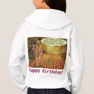 Barn hoodie. Grattis på födelsedagen. hippie/quokk T Shirt