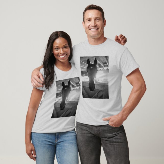 Barn Horse.Black and White Photography Tee (Unisex)