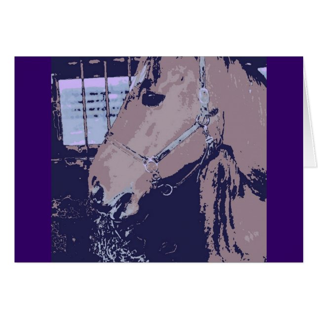 Barn Horse Pop Art Hälsningskort (Framsidan Horizontal)