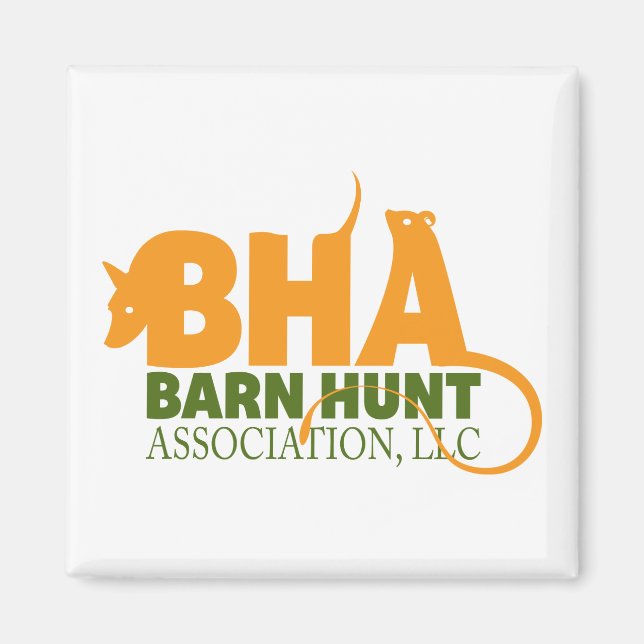 Barn Hunt Association LLC Logoutrustning Magnet (Framsidan)