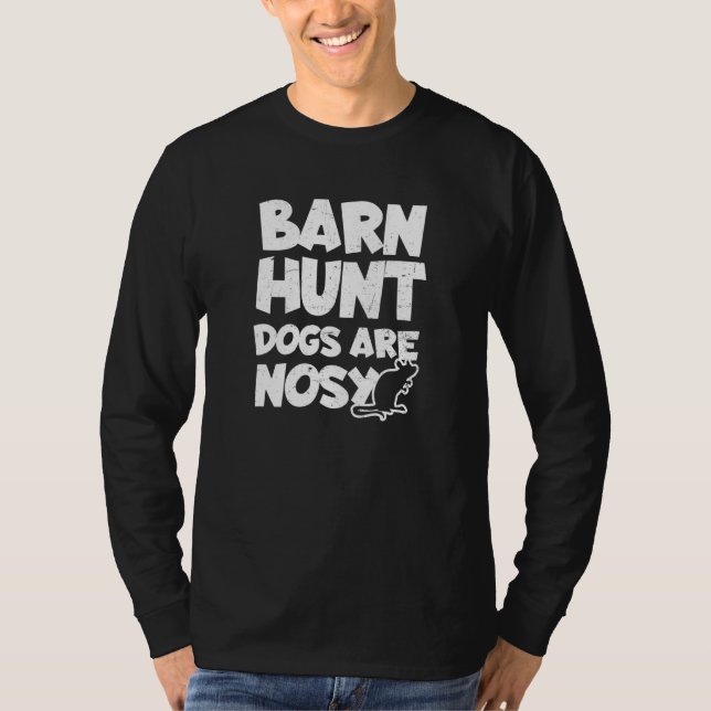 Barn Hunt Hundar är Nosy Design Barn Hunt T Shirt (Framsida)