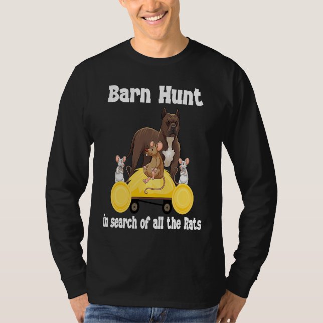 Barn Hunt i sökandet efter råttor med Bull terri T Shirt (Framsida)