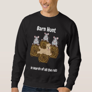 Barn Hunt i sökandet efter råttor med Cairn Terrie Lång Ärmad Tröja