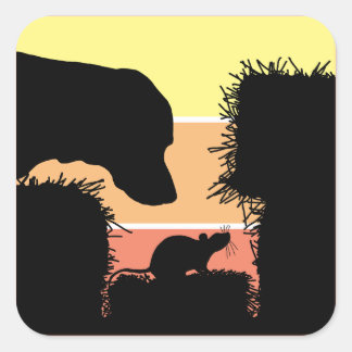 Barn Hunt Nose Work: Dog and Rat Scent Work Fyrkantigt Klistermärke