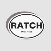 Barn Hunt Title car magnet - RATCH Råtta Champion