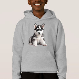 Barn Husky Puppy Hoodie T Shirt