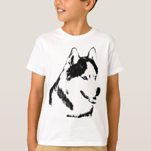 Barn Husky T-Shirt Ekologisk Slädhund Barn Tröja