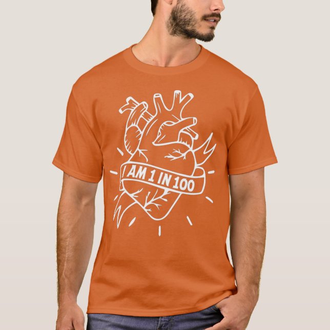 Barn i 100 CHD Warrior Top CHD Heart T Shirt (Framsida)