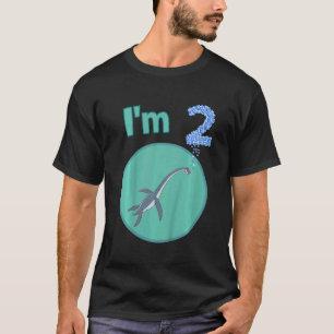 Barn i 2 år Andra födelsedagstidningen Dinosaur T Shirt