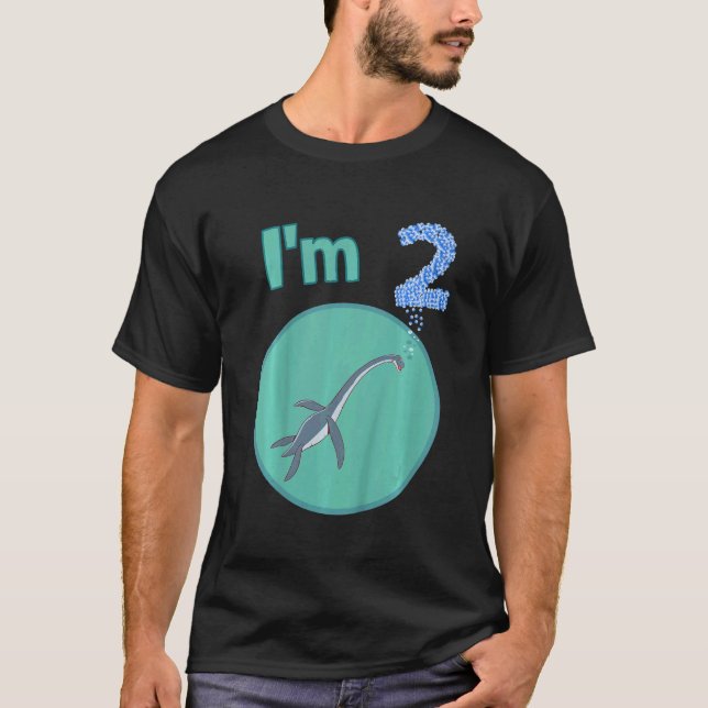Barn i 2 år Andra födelsedagstidningen Dinosaur T Shirt (Framsida)