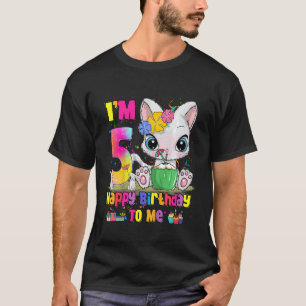 Barn i 5 år gamla 5:e födelsedagstidningen Girls T Shirt