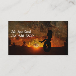 Barn i Affärskortet Däck Swing Visitkort