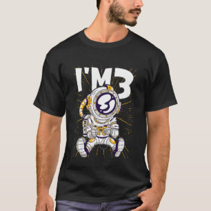 Barn i Astronaut 3:e födelsedagsgamer Astro T Shirt
