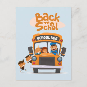Barn i back to school vykort