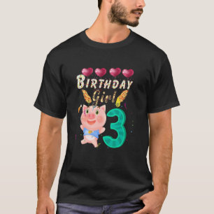 Barn i barn 3 år gammal Gris-dagstjur 3 T Shirt