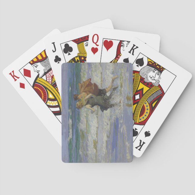 Barn i Beach (av Edward Henry Potthast) Casinokort (Baksidan)