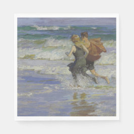 Barn i Beach (av Edward Henry Potthast) Pappersservett