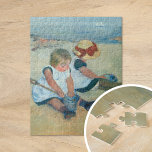 Barn i Beach | Mary Cassatt Jigszle Puzzle Pussel<br><div class="desc">Barn på Beach (1884) av den amerikanske konstnären Mary Cassatt. Originalteckningen är en oljemålning på en arbetsyta som skildrar två unga flickor sitta porträtt vid stranden. Använda verktygen för att lägga till anpassningsbar eller anpassa bilden.</div>