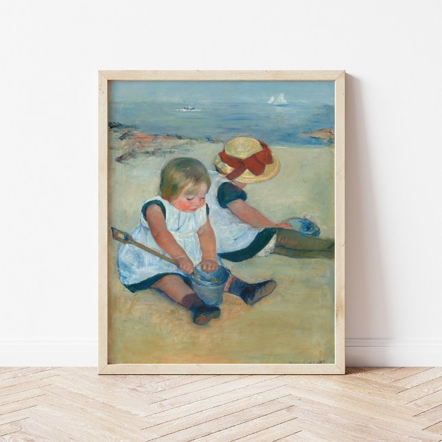 Barn i Beach | Mary Cassatt Poster (Skapare uppladdad)