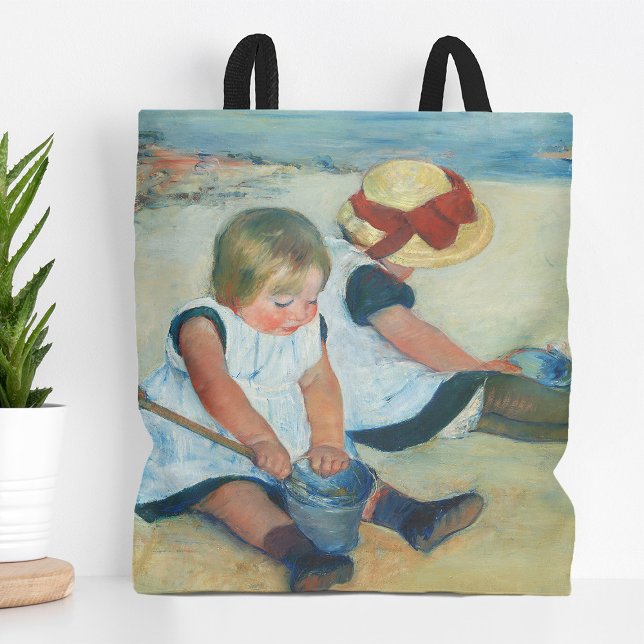 Barn i Beach | Mary Cassatt Tygkasse (Skapare uppladdad)