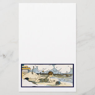 Barn i Beach Vintage Art Flygblad