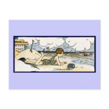 Barn i Beach Vintage Art