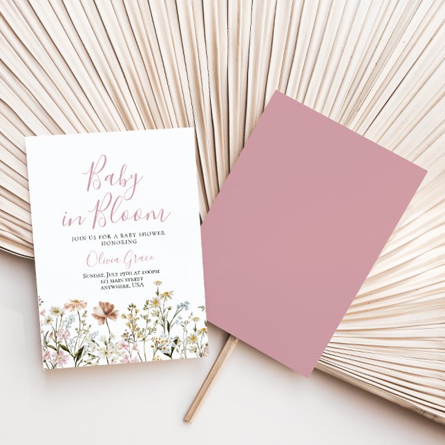 Barn i blom Wildflower baby shower inbjudan (Skapare uppladdad)