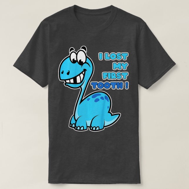 Barn I Borttappad Min första tandtandstekning Dino T Shirt (Design framsida)